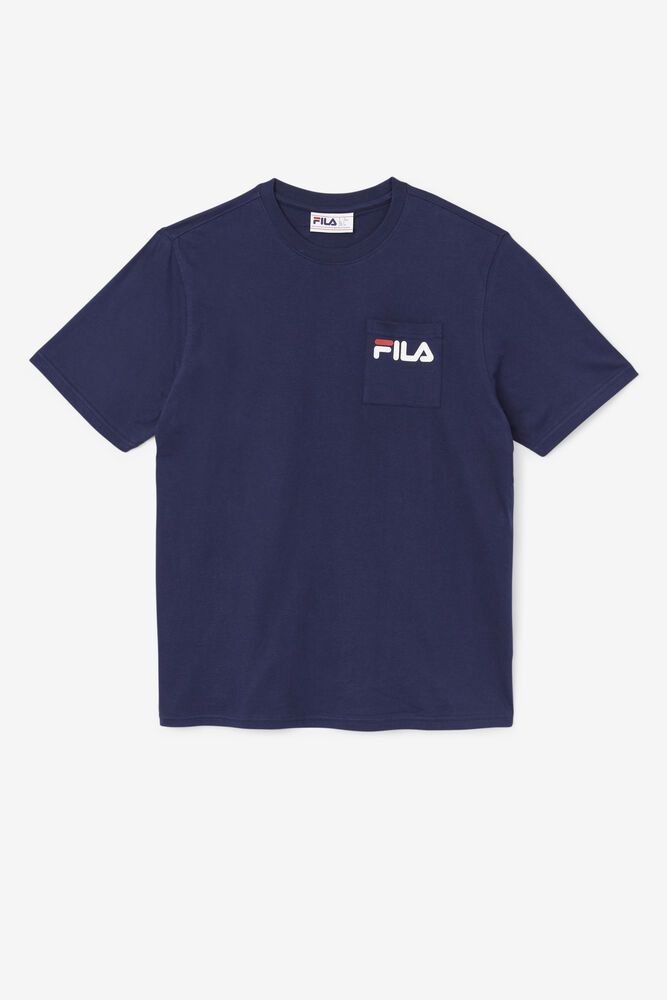 Fila Miesten Paidat Curtis Pocket Laivastonsininen - UKDH-72145